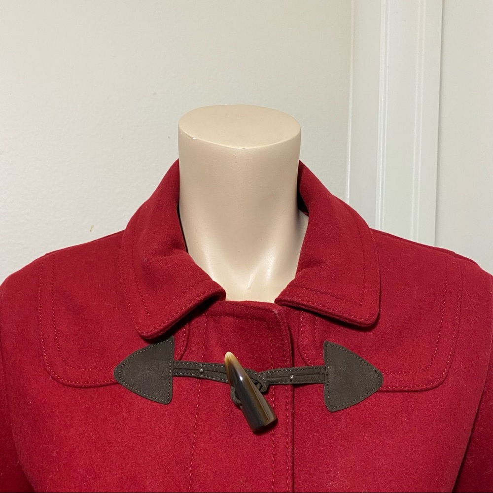 Gap Red Toggle Button Pea Coat - image 7